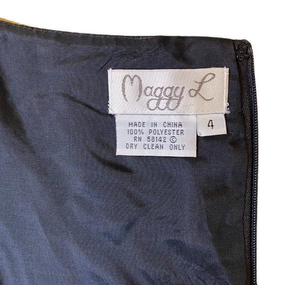 Maggy L Black Sleeveless Sheath Dress Size 4 - Picture 5 of 7